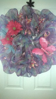 Pink Butterfly wreath