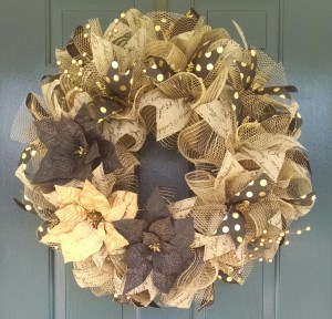 Gold and Black Wreath